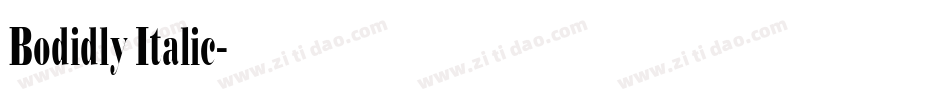 Bodidly Italic字体转换